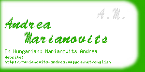andrea marianovits business card